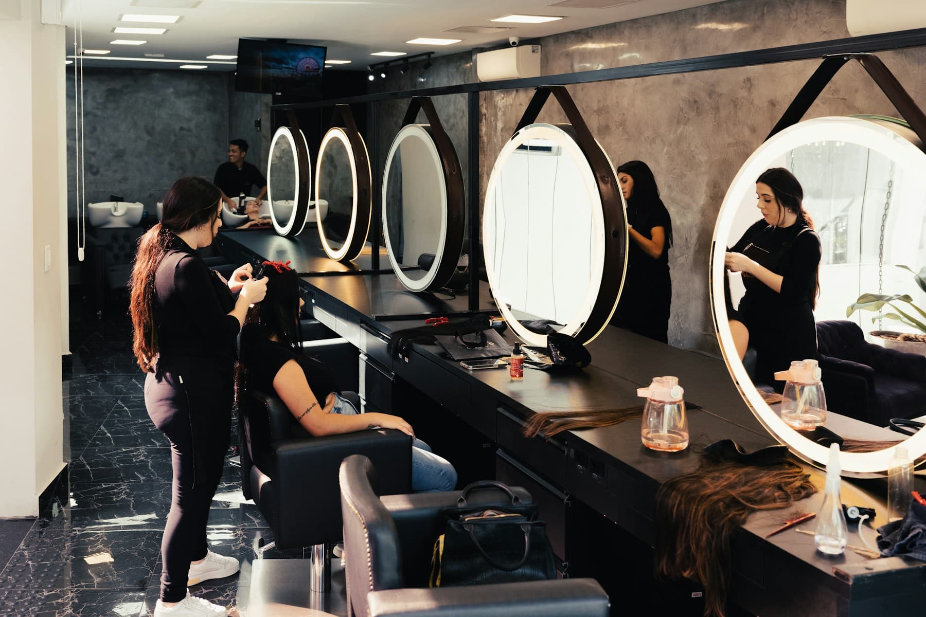 The welcoming atmosphere of a professional hair salon